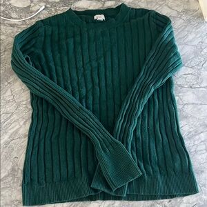 Green Ribbed Sweater